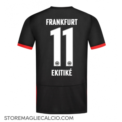 Eintracht Frankfurt Hugo Ekitike #11 Maglia Gara Trasferta Repliche 2024-25 Maniche Corte Eintracht Frankfurt Hugo Ekitike #11 Maglia Gara Trasferta Repliche 2024-25 Maniche Corte